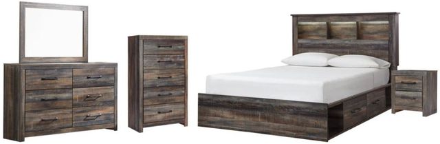 Signature Design by Ashley® Drystan 5-Piece Multi Queen Bookcase Bed Set-0