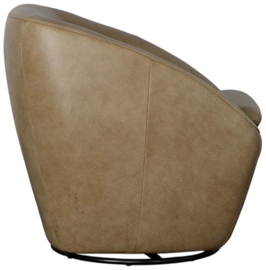 Flexsteel® Wade Barley Leather Swivel Chair-3