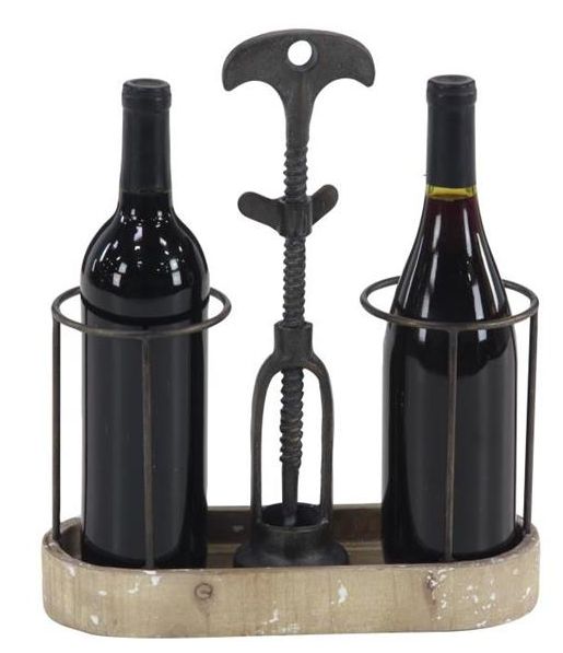 Deco Marche Black Metal Kitchen Wine Holder-0