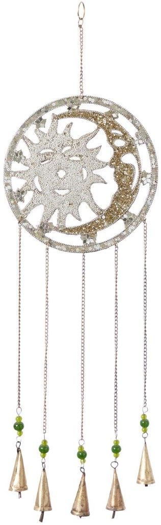 Deco Marche Moon and Sun Silver 31" Windchime-0