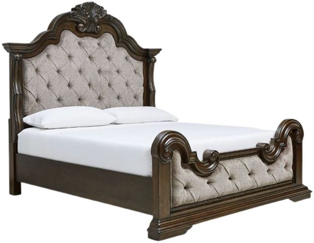 Maylee Panel Bed - Dark Brown