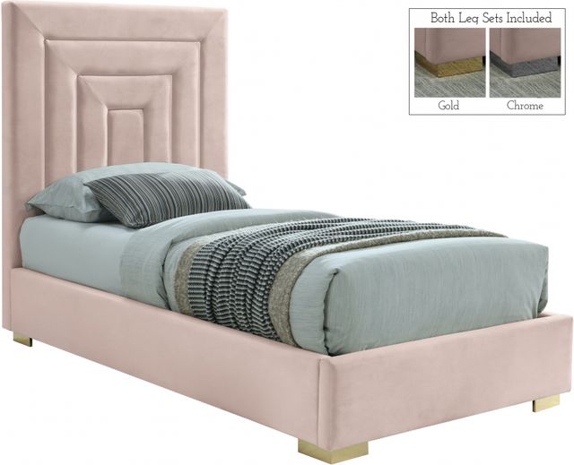 Meridian Furniture Nora Pink Twin Bed-0