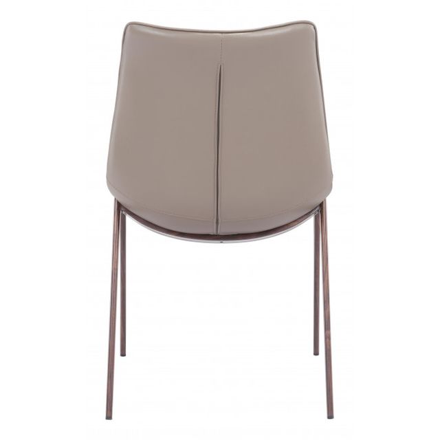 Zuo® Modern Magnus Gray/Walnut Dining Chair-3