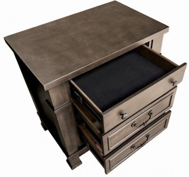 Furniture of America® Huddersfield Dark Walnut Nightstand-4