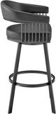 Armen Living Chelsea Black Swivel Counter Stool-4