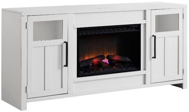 aspenhome® Finnegan White 68" Fireplace Console-0