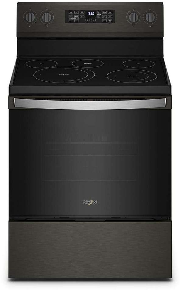 Whirlpool® 30" Black Stainless Steel Freestanding Electric Range with 5-in-1 Air Fry Oven-0