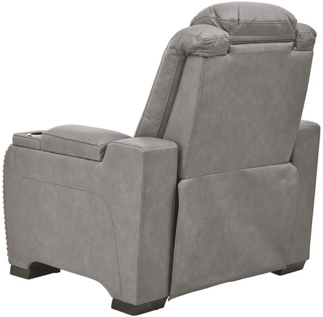 Signature Design by Ashley® The Man-Den Gray Power Recliner with Adjustable Headrest-3