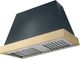 La Cornue CornuFé Euclid 44" Goodwood Blue Wall Mounted Range Hood with Polished Brass Trim-0