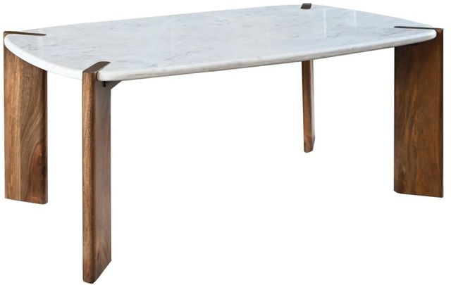 Harp & Finial® Noland Walnut/White Rectangular Dining Table-0
