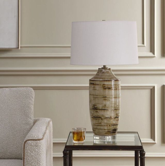 Uttermost® Schneider Brown Glazed Table Lamp-2