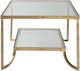 Uttermost® Katina Glass Top Coffee Table with Antique Gold Frame-2