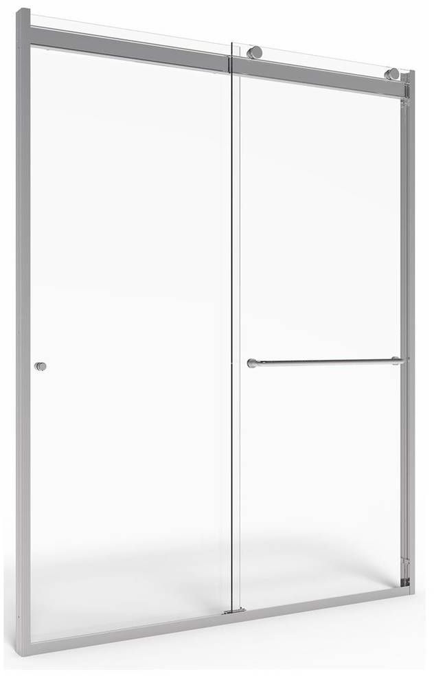 American Standard Silver Shine Top-Roller Semi-Frameless Sliding Shower Door-1