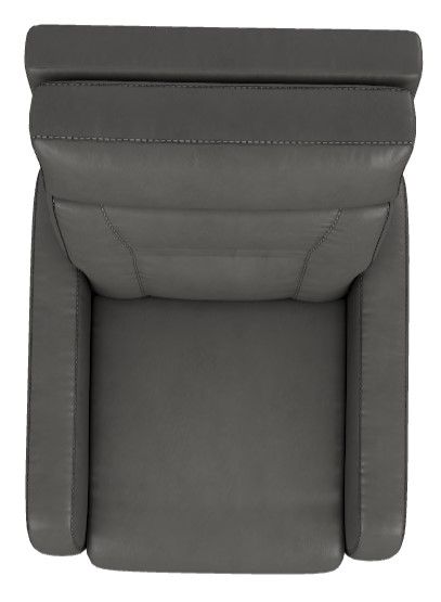 La-Z-Boy® Lennon Charcoal Leather Power Rocking Recliner with Headrest-4