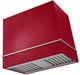 AGA Loge 36" Piccadilly Red Wall Mounted Range Hood with Brushed Nickel Trim-0