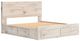 Benchcraft® Lawroy Light Natural King Panel Bed with 6-Drawer Storage-2