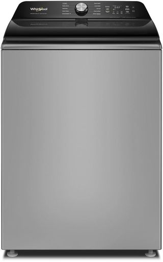 Whirlpool® 6.0 - 6.1 Cu. Ft. Radiant Silver Smart Top Load Washer with The Removable Agitator