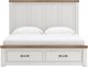 Signature Design by Ashley® Savonport Brown/White King Panel Storage Bed with Two Drawer-2