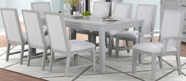 New Classic® Home Furnishings Fiona 9-Piece Mist Gray Dining Table Set-0