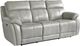 Bassett® Furniture Club Level Levitate Nickel Leather Power Reclining Sofa-0