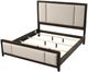 Bernards Fulton Beige/Medium Brown Upholstered King Panel Bed-3