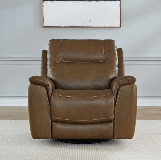 Liberty Furniture Collins York Chestnut Leather Power Recliner-2
