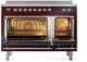 Ilve® Nostalgie II Series 48" Burgundy Pro Style Induction Range-2