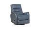 Gemma Blue Leather Swivel Recliner-0