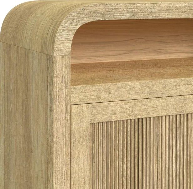 Elements International Ridgemont Natural Fireplace Cabinet-2