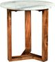 Moe's Home Collection Jinxx Grey Side Table with Brown Base -0