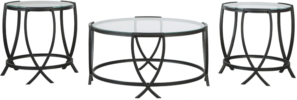 Signature Design by Ashley Tarrin 3-Piece Black Occasional Table Set - Thumbnail 3