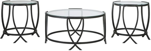 Signature Design by Ashley® Tarrin 3-Piece Black Occasional Table Set-1