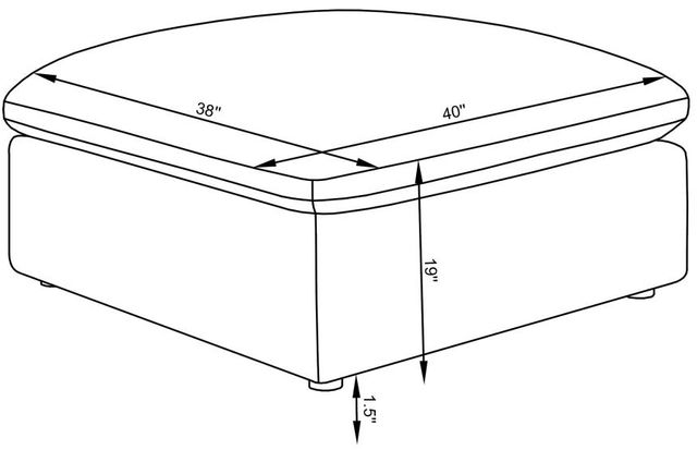 Coaster® Hobson Charcoal Ottoman-2