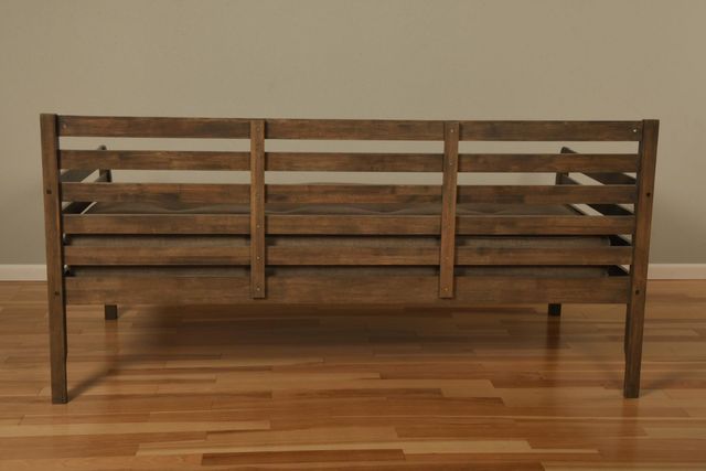 Kodiak Furniture Boho Linen Aqua/Rustic Walnut Twin Daybed with Mattress-1