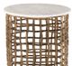Alder & Tweed Furniture Company Lars Brass/White End Table-1