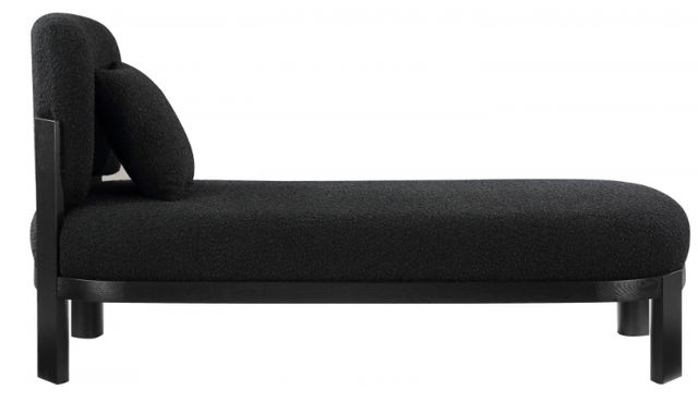 Meridian Furniture Maybourne Black Boucle Fabric Bench-1