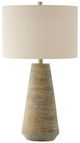 Uttermost® Mosier Beige/Gray Table Lamp with Brass Accent-3
