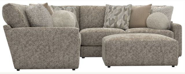 Jackson Furniture Turner 4-Piece Mushroom Sectional with Ottoman-3