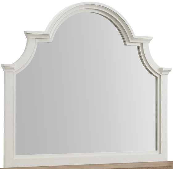 Elements International Eastwood Youth Off-White 2-Piece Brown/White Dresser and Mirror Set -1