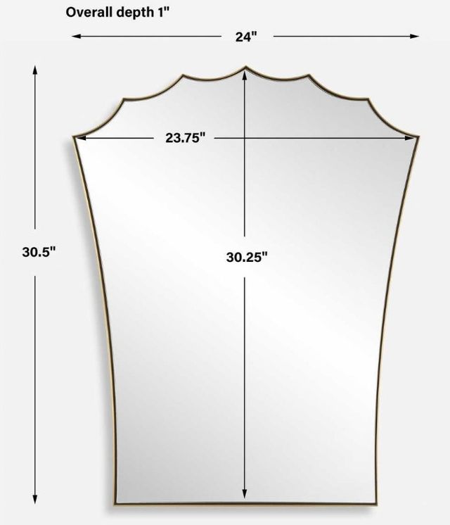 Uttermost® Monarch Antique Brass Mirror-3