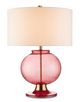 Currey & Company Jocasta Clear Red/Brass Table Lamp-0