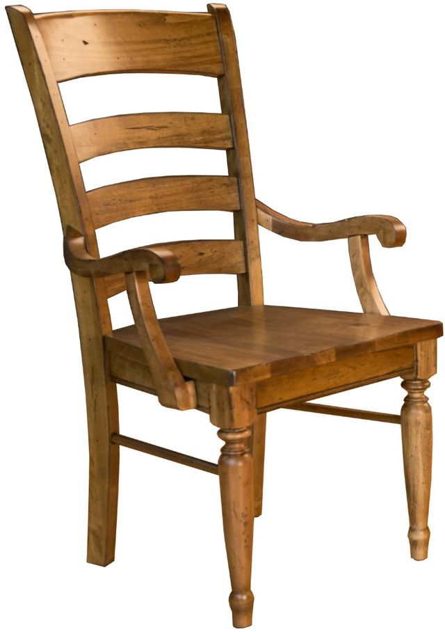 A-America® Bennett Smoky Quartz Ladderback Dining Arm Chair-0