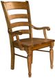 A-America® Bennett Smoky Quartz Ladderback Dining Arm Chair-0