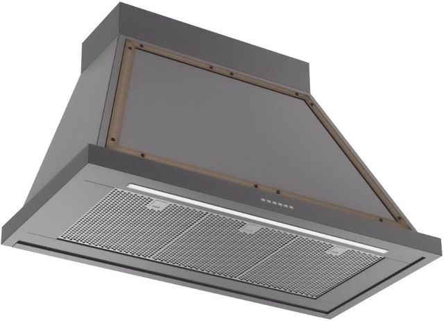 Ilve® Nostalgie II Noblesse 40" Graphite Matte Wall Mounted Range Hood with Burnished Trim-1