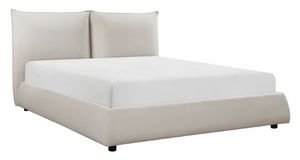 Front view of the Homelegance® Linna Beige Full Platform Bed