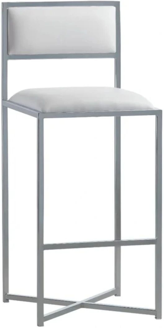 Modus Furniture Amalfi Chrome/White X-Base Bar Stool-0
