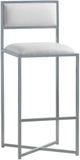 Modus Furniture Amalfi Chrome/White X-Base Bar Stool-0