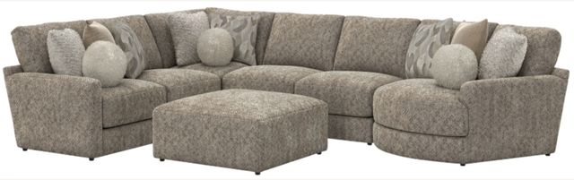 Jackson Furniture Turner 6-Piece Mushroom Sectional with Ottoman-0
