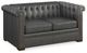 Century® Modern Chesterfield Gunmetal Loveseat-0