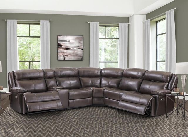 Parker House® Eclipse 6-Piece Florence Brown Power Reclining Sectional-3